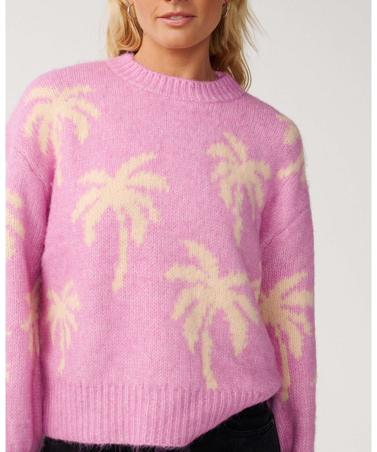 RETRO SWELL PALM JACQUARD CREW(レトロスウェル パーム ジャカード クルー)